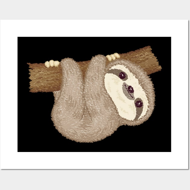 Sloth on the tree Wall Art by sanogawa